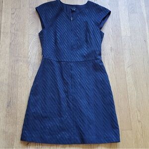 Theory Alexo front zip deep navy‎ dress Sz 8